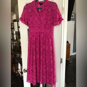 J Crew pink eyelet dress size 4
